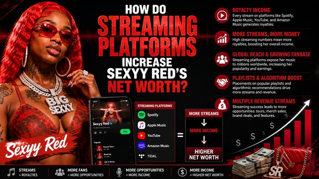 How streaming platforms increase Sexyy Red's net worth infographic