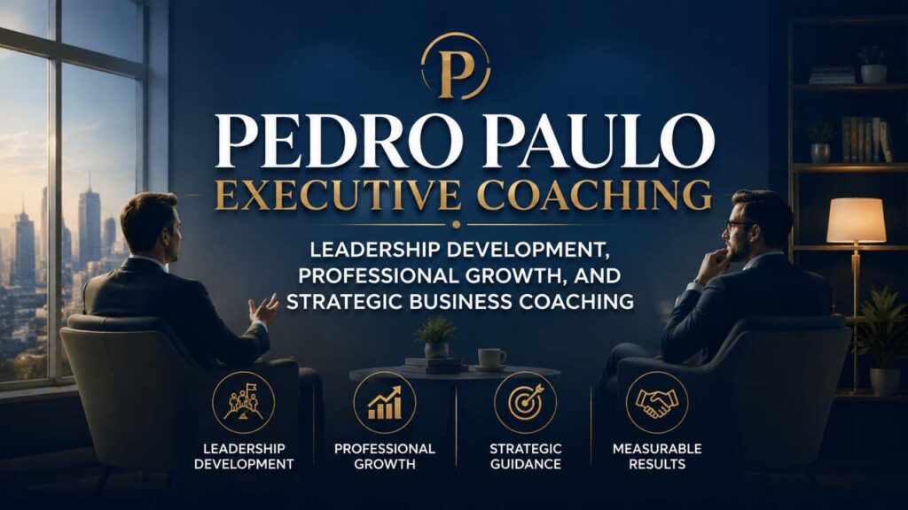 Pedro Paulo Executive Coaching: Leadership Development, Professional Growth, and Strategic Business Coaching Executive coaching session for leadership development and strategic business growth in a modern office setting.